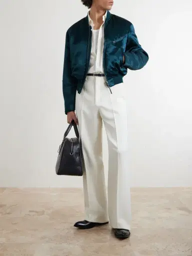 Tom Ford Satin Bomber Jacket - Men | Thumbnail 2 Tom Ford Satin Bomber Jacket - Men | Thumbnail 2