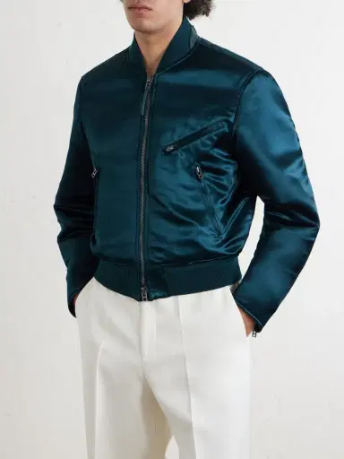 Tom Ford Satin Bomber Jacket - Men | Thumbnail 3 Tom Ford Satin Bomber Jacket - Men | Thumbnail 3