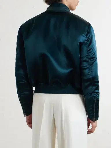 Tom Ford Satin Bomber Jacket - Men | Thumbnail 4 Tom Ford Satin Bomber Jacket - Men | Thumbnail 4