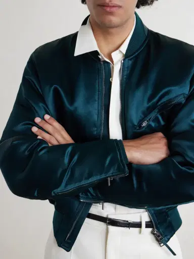 Tom Ford Satin Bomber Jacket - Men | Thumbnail 5 Tom Ford Satin Bomber Jacket - Men | Thumbnail 5