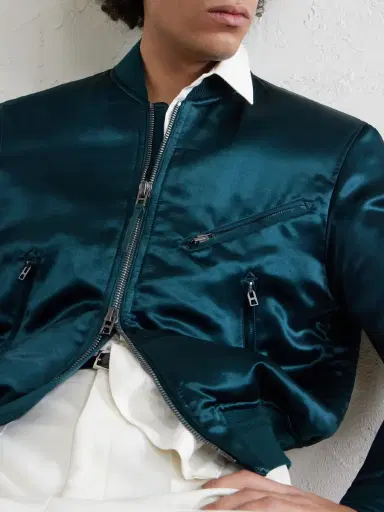 Tom Ford Satin Bomber Jacket - Men | Thumbnail 6 Tom Ford Satin Bomber Jacket - Men | Thumbnail 6