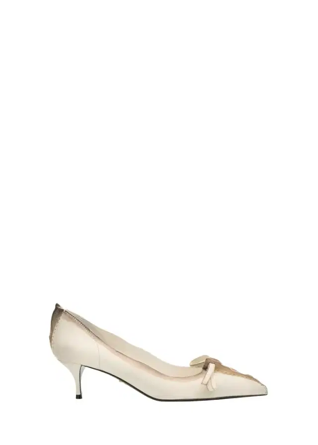 Distressed Leather Pointed-Toe Pumps Distressed Leather Pointed-Toe Pumps