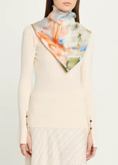 Ulla Johnson x Helen Frankenthaler Silk Twill Scarf | Thumbnail 3 Ulla Johnson x Helen Frankenthaler Silk Twill Scarf | Thumbnail 3