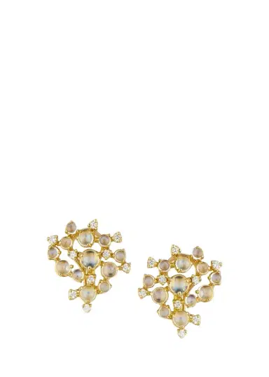 Paul Morelli Moonstone & White Diamond Bubble Cluster Earrings | Thumbnail 1 Paul Morelli Moonstone & White Diamond Bubble Cluster Earrings | Thumbnail 1
