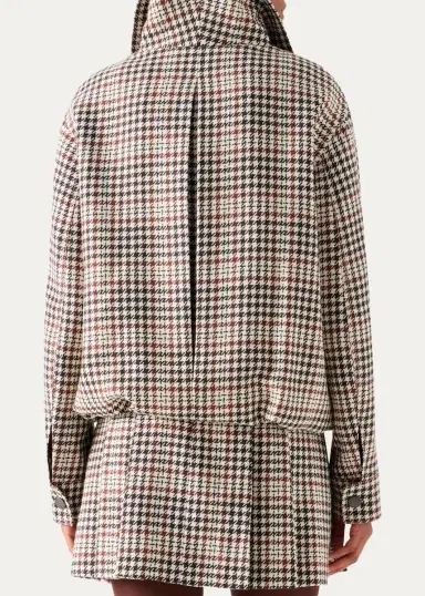 Akris punto Houndstooth Tweed Wool-Blend Blouson Jacket | Thumbnail 3 Akris punto Houndstooth Tweed Wool-Blend Blouson Jacket | Thumbnail 3