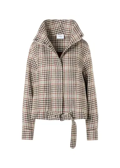 Akris punto Houndstooth Tweed Wool-Blend Blouson Jacket | Thumbnail 1 Akris punto Houndstooth Tweed Wool-Blend Blouson Jacket | Thumbnail 1