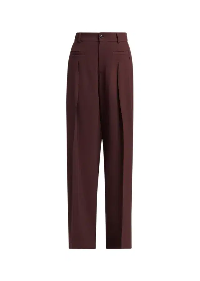 Pleated Wool-Silk Straight-Leg Trousers Pleated Wool-Silk Straight-Leg Trousers
