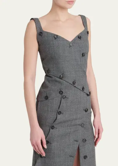 Ferragamo Button-Embellished Mouline Wool Top | Thumbnail 4 Ferragamo Button-Embellished Mouline Wool Top | Thumbnail 4