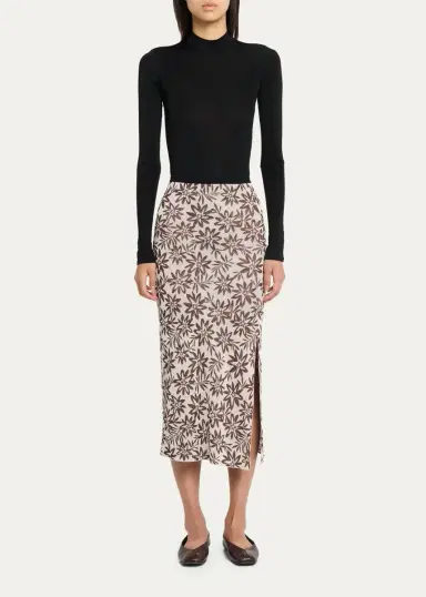 Diane von Furstenberg Cleo Floral Knit Midi Pencil Skirt | Thumbnail 2 Diane von Furstenberg Cleo Floral Knit Midi Pencil Skirt | Thumbnail 2