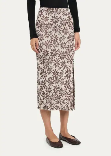 Diane von Furstenberg Cleo Floral Knit Midi Pencil Skirt | Thumbnail 4 Diane von Furstenberg Cleo Floral Knit Midi Pencil Skirt | Thumbnail 4