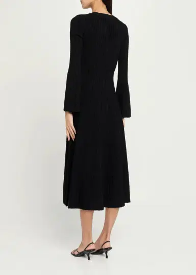 Simkhai Genna Ribbed Midi Dress | Thumbnail 3 Simkhai Genna Ribbed Midi Dress | Thumbnail 3