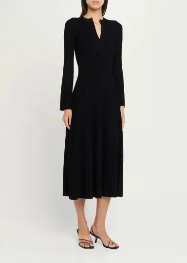 Simkhai Genna Ribbed Midi Dress | Thumbnail 4 Simkhai Genna Ribbed Midi Dress | Thumbnail 4