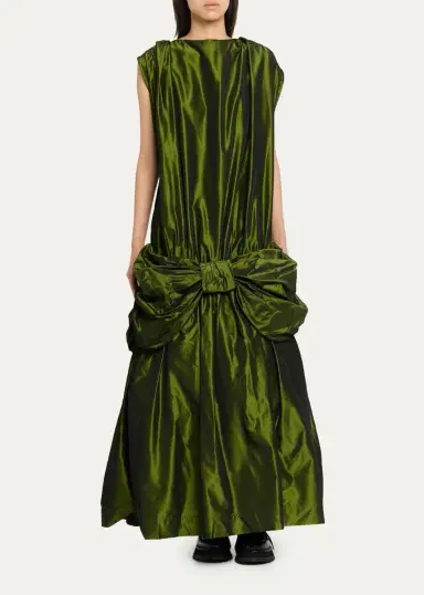 Simone Rocha Taffeta Bow Cascade Egg Maxi Dress | Thumbnail 2 Simone Rocha Taffeta Bow Cascade Egg Maxi Dress | Thumbnail 2