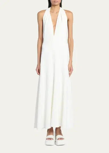 Proenza Schouler Matte Viscose Crepe Twist Back Dress | Thumbnail 2 Proenza Schouler Matte Viscose Crepe Twist Back Dress | Thumbnail 2