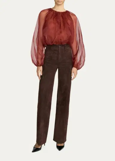 Frame The Sheer Balloon Blouse | Thumbnail 2 Frame The Sheer Balloon Blouse | Thumbnail 2