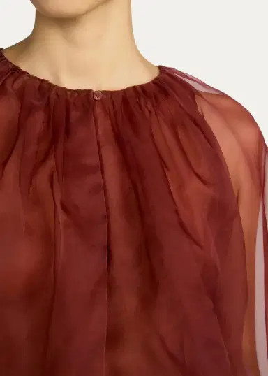 Frame The Sheer Balloon Blouse | Thumbnail 5 Frame The Sheer Balloon Blouse | Thumbnail 5