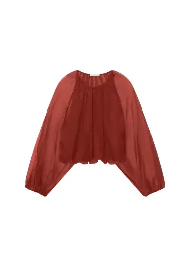 Frame The Sheer Balloon Blouse | Thumbnail 1 Frame The Sheer Balloon Blouse | Thumbnail 1