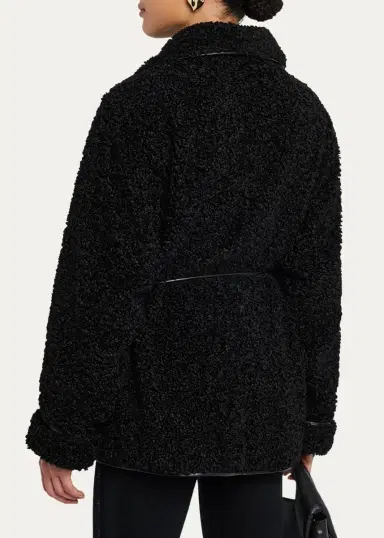 Simkhai Kimia Tie Waist Sherpa Jacket | Thumbnail 3 Simkhai Kimia Tie Waist Sherpa Jacket | Thumbnail 3