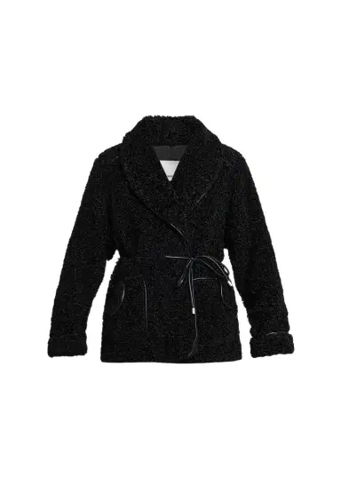 Simkhai Kimia Tie Waist Sherpa Jacket | Thumbnail 1 Simkhai Kimia Tie Waist Sherpa Jacket | Thumbnail 1