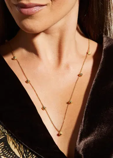 Paul Morelli 18k Gold Mini Jingle Bell Necklace, 28"L | Thumbnail 2 Paul Morelli 18k Gold Mini Jingle Bell Necklace, 28"L | Thumbnail 2
