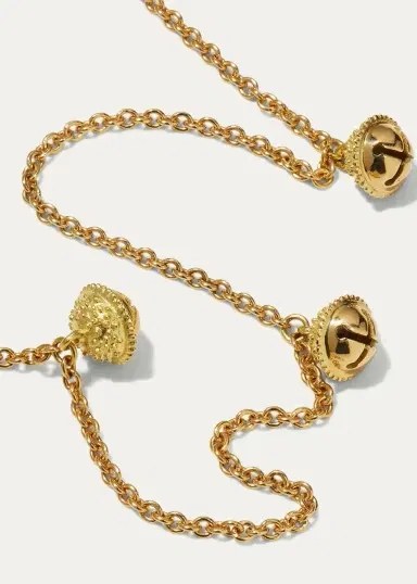 Paul Morelli 18k Gold Mini Jingle Bell Necklace, 28"L | Thumbnail 3 Paul Morelli 18k Gold Mini Jingle Bell Necklace, 28"L | Thumbnail 3