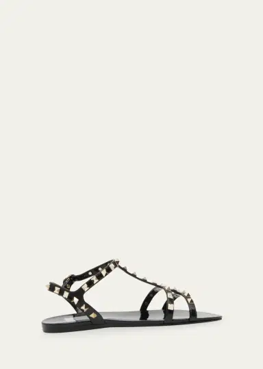 Valentino Garavani Rockstud Jelly Flat Gladiator Sandals | Thumbnail 2 Valentino Garavani Rockstud Jelly Flat Gladiator Sandals | Thumbnail 2