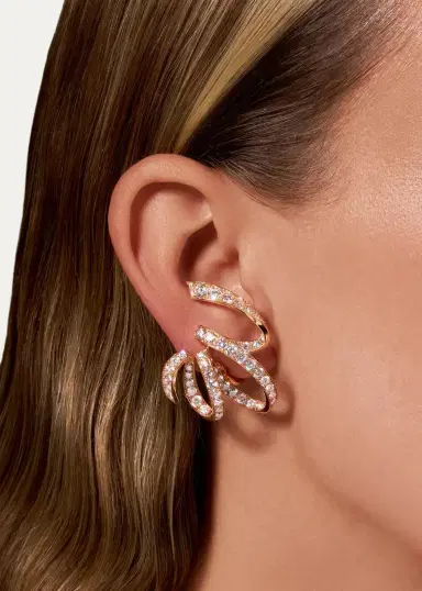 Reza Ruban 18K Rose Gold Diamond Earrings | Thumbnail 2 Reza Ruban 18K Rose Gold Diamond Earrings | Thumbnail 2