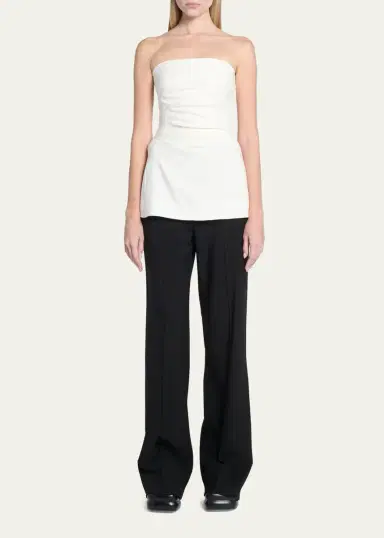 Proenza Schouler Gathered Crepe Strapless Top | Thumbnail 2 Proenza Schouler Gathered Crepe Strapless Top | Thumbnail 2