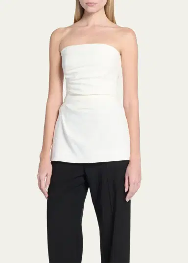 Proenza Schouler Gathered Crepe Strapless Top | Thumbnail 4 Proenza Schouler Gathered Crepe Strapless Top | Thumbnail 4