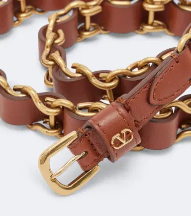 Valentino Garavani VLogo chain and leather belt | Thumbnail 2 Valentino Garavani VLogo chain and leather belt | Thumbnail 2