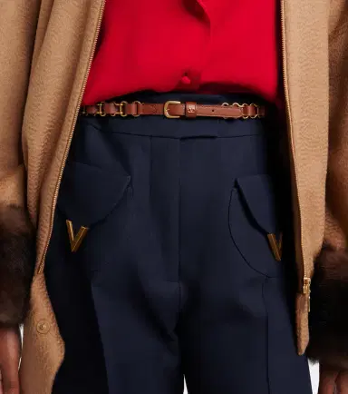Valentino Garavani VLogo chain and leather belt | Thumbnail 3 Valentino Garavani VLogo chain and leather belt | Thumbnail 3