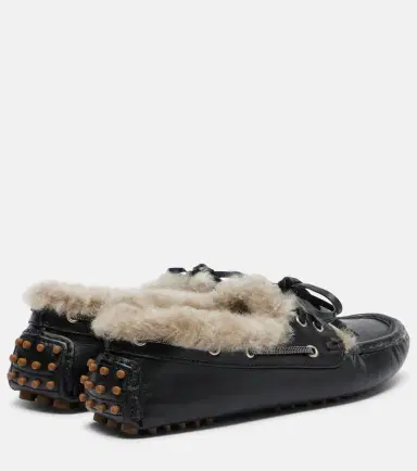 Brunello Cucinelli Monili shearling boat shoes | Thumbnail 3 Brunello Cucinelli Monili shearling boat shoes | Thumbnail 3