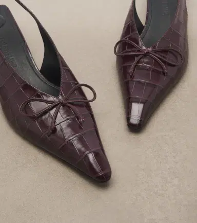 Jacquemus Cubisto croc-effect leather slingback pumps | Thumbnail 2 Jacquemus Cubisto croc-effect leather slingback pumps | Thumbnail 2