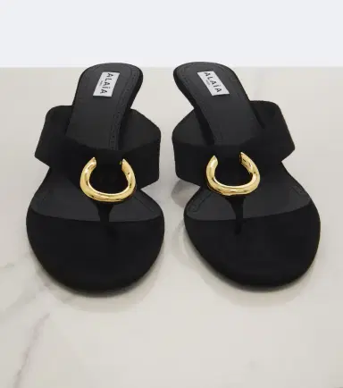 Alaïa Alaïa Infra suede thong sandals | Thumbnail 4 Alaïa Alaïa Infra suede thong sandals | Thumbnail 4