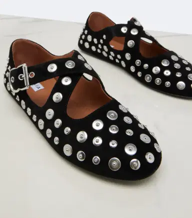 Alaïa Alaïa Studded suede ballet flats | Thumbnail 4 Alaïa Alaïa Studded suede ballet flats | Thumbnail 4