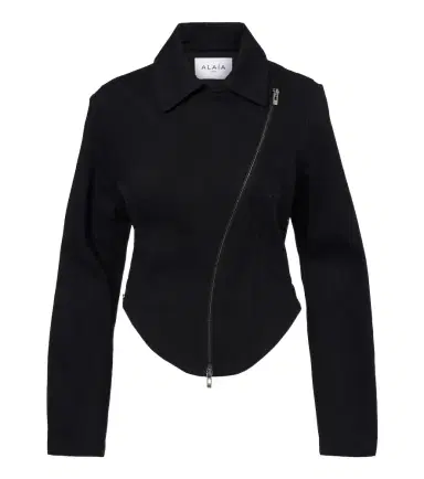 Alaïa Alaïa Denim biker jacket | Thumbnail 1 Alaïa Alaïa Denim biker jacket | Thumbnail 1