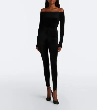 Alaïa Alaïa Off-shoulder velvet bodysuit | Thumbnail 5 Alaïa Alaïa Off-shoulder velvet bodysuit | Thumbnail 5