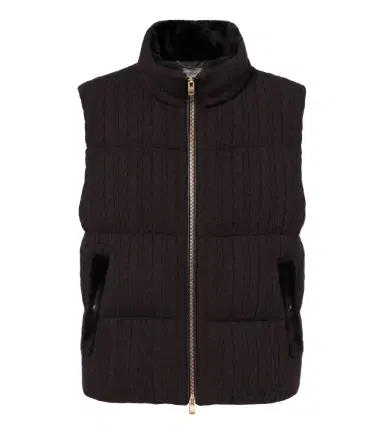AGNONA Cable-knit cashmere puffer vest | Thumbnail 1 AGNONA Cable-knit cashmere puffer vest | Thumbnail 1