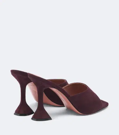 Amina Muaddi Lupita suede mules | Thumbnail 3 Amina Muaddi Lupita suede mules | Thumbnail 3