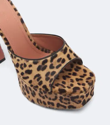 Amina Muaddi Dalida calf hair platform mules | Thumbnail 2 Amina Muaddi Dalida calf hair platform mules | Thumbnail 2