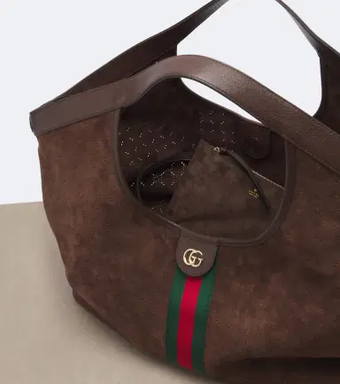 Gucci Giglio Large suede tote bag | Thumbnail 4 Gucci Giglio Large suede tote bag | Thumbnail 4