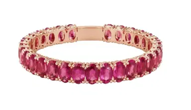 Wish Fine Jewelry 3.87ct Rubel 18K Gold Almost Eternity Band Ring | Thumbnail 1 Wish Fine Jewelry 3.87ct Rubel 18K Gold Almost Eternity Band Ring | Thumbnail 1
