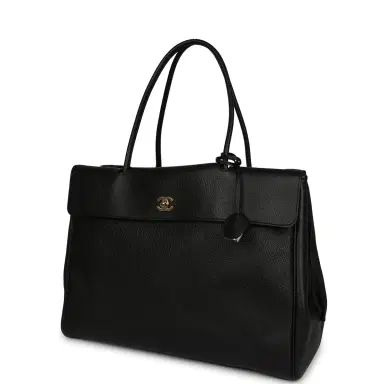Chanel Chanel XXL "It Girl" Shopping Tote Black Calfskin Gold Hardware | Thumbnail 5 Chanel Chanel XXL "It Girl" Shopping Tote Black Calfskin Gold Hardware | Thumbnail 5
