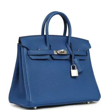 HERMÈS Hermes Birkin 25 Bleu France Togo Palladium Hardware | Thumbnail 2 HERMÈS Hermes Birkin 25 Bleu France Togo Palladium Hardware | Thumbnail 2