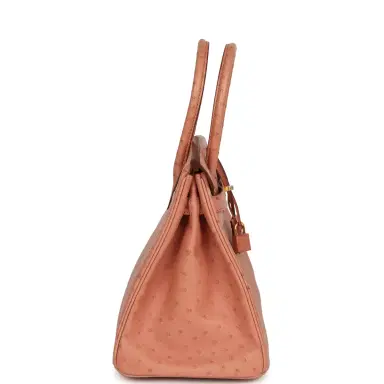 HERMÈS Hermes Birkin 30 Terre Cuite Ostrich Gold Hardware | Thumbnail 3 HERMÈS Hermes Birkin 30 Terre Cuite Ostrich Gold Hardware | Thumbnail 3