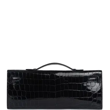 HERMÈS Hermes Kelly Cut Bleu Marine Shiny Niloticus Crocodile Gold Hardware | Thumbnail 4 HERMÈS Hermes Kelly Cut Bleu Marine Shiny Niloticus Crocodile Gold Hardware | Thumbnail 4