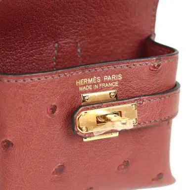 HERMÈS Hermes Kelly Festival Bag Charm Rouge H Ostrich Gold Hardware | Thumbnail 7 HERMÈS Hermes Kelly Festival Bag Charm Rouge H Ostrich Gold Hardware | Thumbnail 7