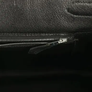 HERMÈS Vintage Hermes Birkin 35 Black Shiny Niloticus Crocodile Palladium Hardware | Thumbnail 8 HERMÈS Vintage Hermes Birkin 35 Black Shiny Niloticus Crocodile Palladium Hardware | Thumbnail 8