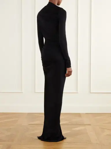 Rick Owens Svita Ruched Jersey Maxi Dress | Thumbnail 3 Rick Owens Svita Ruched Jersey Maxi Dress | Thumbnail 3