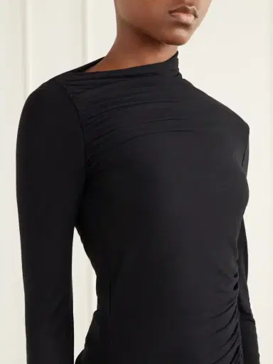 Rick Owens Svita Ruched Jersey Maxi Dress | Thumbnail 4 Rick Owens Svita Ruched Jersey Maxi Dress | Thumbnail 4